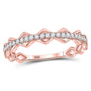 10k Rose Gold Women's Diamond Stackable Ring-Rings And Bands-6-JadeMoghul Inc.