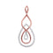 10k Rose Gold Women's Diamond Teardrop Pendant - FREE Shipping (US/CA)-Gold & Diamond Pendants & Necklaces-JadeMoghul Inc.