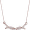 10k Rose Gold Women's Diamond Twist Bar Necklace-Gold & Diamond Pendants & Necklaces-JadeMoghul Inc.