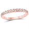 10k Rose Gold Women's Diamond Zigzag Stackable Ring-Rings And Bands-6-JadeMoghul Inc.