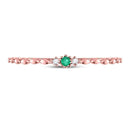 10k Rose Gold Women's Emerald Solitaire Stackable Ring-Rings And Bands-5-JadeMoghul Inc.