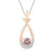 10k Rose Gold Women's Lab-Created Morganite Solitaire Diamond Teardrop Pendant - FREE Shipping (US/CA)-Gold & Diamond Pendants & Necklaces-JadeMoghul Inc.