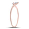 10k Rose Gold Women's Marquise Diamond Three-stone Stackable Ring - FREE Shipping (US/CA)-Gold & Diamond Rings-5-JadeMoghul Inc.