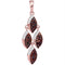 10k Rose Gold Women's Red Diamond Cascading Oval Pendant - FREE Shipping (US/CA)-Gold & Diamond Pendants & Necklaces-JadeMoghul Inc.