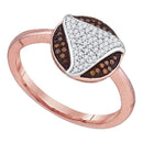 10k Rose Gold Women's Red Diamond Fashion Ring - FREE Shipping (US/CA)-Rings And Bands-7-JadeMoghul Inc.