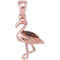 10k Rose Gold Women's Red Diamond Flamingo Pendant - FREE Shipping (US/CA)-Gold & Diamond Pendants & Necklaces-JadeMoghul Inc.