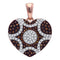 10k Rose Gold Women's Red Diamond Heart Cluster Pendant - FREE Shipping (US/CA)-Gold & Diamond Pendants & Necklaces-JadeMoghul Inc.