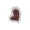 10k Rose Gold Women's Red Diamond Heart Pendant - FREE Shipping (US/CA)-Gold & Diamond Pendants & Necklaces-JadeMoghul Inc.