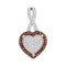 10k Rose Gold Women's Red Diamond Heart Pendant - FREE Shipping (US/CA)-Gold & Diamond Pendants & Necklaces-JadeMoghul Inc.