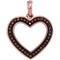 10k Rose Gold Women's Red Diamond Heart Pendant - FREE Shipping (US/CA)-Gold & Diamond Pendants & Necklaces-JadeMoghul Inc.