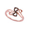 10k Rose Gold Women's Red Diamond Hearts Bypass Ring - FREE Shipping (US/CA)-Gold & Diamond Heart Rings-5-JadeMoghul Inc.