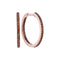 10k Rose Gold Women's Red Diamond Hoop Earrings - FREE Shipping (US/CA)-Gold & Diamond Earrings-JadeMoghul Inc.