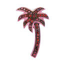 10k Rose Gold Women's Red Diamond Palm Tree Pendant - FREE Shipping (US/CA)-Gold & Diamond Pendants & Necklaces-JadeMoghul Inc.