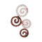 10k Rose Gold Women's Red Diamond Swirl Circle Pendant - FREE Shipping (US/CA)-Gold & Diamond Pendants & Necklaces-JadeMoghul Inc.