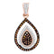 10k Rose Gold Women's Red Diamond Teardrop Cluster Pendant - FREE Shipping (US/CA)-Gold & Diamond Pendants & Necklaces-JadeMoghul Inc.