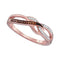 10k Rose Gold Women's Red Diamond Woven Ring - FREE Shipping (US/CA)-Gold & Diamond Bands-6.5-JadeMoghul Inc.