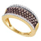 10k Rose Gold Women's Round Cognac-brown Diamond Ring - FREE Shipping (US/CA)-Gold & Diamond Bands-5-JadeMoghul Inc.