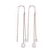 10k Rose Gold Women's Round Diamond Teardrops Dangle Threader Earrings - FREE Shipping (US/CA)-Gold & Diamond Earrings-JadeMoghul Inc.