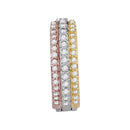10k Tri-Tone Gold Women's Diamond Hoop Earrings - FREE Shipping (US/CA)-Gold & Diamond Earrings-JadeMoghul Inc.