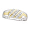 10k Two-tone Gold Men's Diamond Wedding Band - FREE Shipping (US/CA)-Gold & Diamond Wedding Jewelry-8-JadeMoghul Inc.