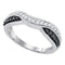10k White Gold Black Enhanced Diamond Women's Ring - FREE Shipping (US/CA)-Gold & Diamond Bands-6.5-JadeMoghul Inc.