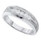 10k White Gold Diamond Mens Mens Wedding Anniversary Band Ring 1/4 Cttw-Gold & Diamond Men Rings-JadeMoghul Inc.