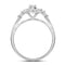 10k White Gold Diamond Solitaire Women's Square Halo Bridal Ring Set - FREE Shipping (US/CA)-Gold & Diamond Wedding Ring Sets-5-JadeMoghul Inc.