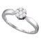 10k White Gold Flower Cluster Diamond Women's Wedding Ring - FREE Shipping (US/CA)-Gold & Diamond Engagement & Anniversary Rings-5-JadeMoghul Inc.