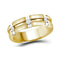 10k White Gold Men's Diamond 2-tone Matte-finish Anniversary Band - FREE Shipping (US/CA)-Gold & Diamond Wedding Jewelry-8-JadeMoghul Inc.