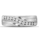 10k White Gold Men's Diamond Channel-set Anniversary Band - FREE Shipping (US/CA)-Gold & Diamond Wedding Jewelry-8-JadeMoghul Inc.