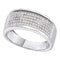 10k White Gold Men's Diamond Micropave Anniversary Band - FREE Shipping (US/CA)-Gold & Diamond Wedding Jewelry-9-JadeMoghul Inc.