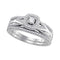 10k White Gold Round Diamond Bridal Ring Set - FREE Shipping (US/CA)-Gold & Diamond Wedding Ring Sets-5.5-JadeMoghul Inc.