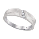 10k White Gold Round Diamond Channel-set Men's Lightweight Wedding Band - FREE Shipping (US/CA)-Gold & Diamond Wedding Jewelry-8-JadeMoghul Inc.