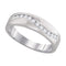 10k White Gold Round Diamond Channel-set Men's Lightweight Wedding Ring - FREE Shipping (US/CA)-Gold & Diamond Wedding Jewelry-8-JadeMoghul Inc.