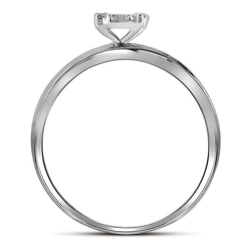 10k White Gold Round Diamond His & Hers Trio Matching Halo Wedding Ring Set - FREE Shipping (US/CA)-Gold & Diamond Trio Sets-5-JadeMoghul Inc.