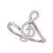 10k White Gold Round Diamond Women's Classic Treble Clef Ring - FREE Shipping (US/CA)-Gold & Diamond Fashion Rings-5-JadeMoghul Inc.