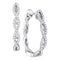10k White Gold Round Diamond Women's Symmetric Woven Luxury Hoop Earrings-Gold & Diamond Earrings-JadeMoghul Inc.