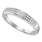 10k White Gold Round Pave-Set Diamond Women's Anniversary Ring - FREE Shipping (US/CA)-Gold & Diamond Wedding Jewelry-5-JadeMoghul Inc.