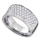 10k White Gold Round Pave-set Diamond Women's Ring - FREE Shipping (US/CA)-Gold & Diamond Wedding Jewelry-5-JadeMoghul Inc.