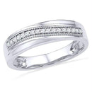 10k White Gold Women's Round Diamond Anniversary Ring - FREE Shipping (US/CA)-Gold & Diamond Bands-6-JadeMoghul Inc.