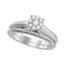 10k White Gold Women's Round Diamond Bridal Ring Set - FREE Shipping (US/CA)-Gold & Diamond Wedding Ring Sets-5-JadeMoghul Inc.