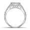 10k White Gold Women's Round Diamond Cluster Engagement Ring Set - FREE Shipping (US/CA)-Gold & Diamond Wedding Ring Sets-5.5-JadeMoghul Inc.