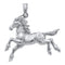 10k White Gold Women's Round Diamond Horse Large Pendant - FREE Shipping (US/CA)-Gold & Diamond Pendants & Necklaces-JadeMoghul Inc.