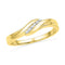10k Yellow Gold Diamond Women's Daily-wear Simple Classic Band 1/20 Cttw-Gold & Diamond Bands-JadeMoghul Inc.