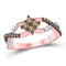 10kt Rose Gold Women's Brown Color Enhanced Diamond Cluster Twist Ring 1/2 Cttw-Gold & Diamond Rings-JadeMoghul Inc.