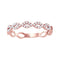 10kt Rose Gold Women's Diamond Twisted Stackable Band Ring 1/5 Cttw-Gold & Diamond Rings-JadeMoghul Inc.