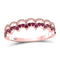 10kt Rose Gold Women's Ruby Scalloped Stackable Band Ring 1/4 Cttw-Gold & Diamond Rings-JadeMoghul Inc.