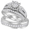 10kt White Gold His & Hers Diamond Bridal Wedding Ring Band Set-Gold & Diamond Wedding Jewelry-5.5-JadeMoghul Inc.