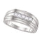 10kt White Gold Men's Princess Diamond Wedding Band Ring 1/2 Cttw - FREE Shipping (US/CAN)-Gold & Diamond Wedding Jewelry-8-JadeMoghul Inc.