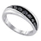 10kt White Gold Men's Round Black Color Enhanced Diamond Band Ring 3/4 Cttw - FREE Shipping (USA/CAN)-Gold & Diamond Men Rings-8-JadeMoghul Inc.